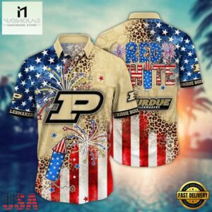 NCAA Purdue Boilermakers Flower Summer Beach Hawaiian Shirt