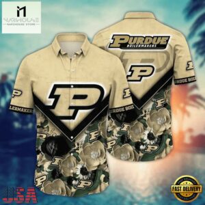 NCAA Purdue Boilermakers Palm Tree Sporty Design Hawaiian Shirt