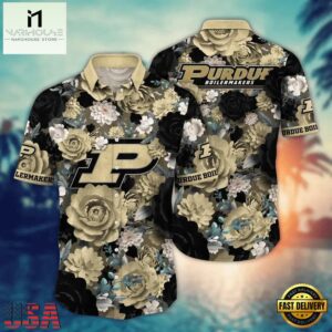 NCAA Purdue Boilermakers Palm Tree Summer Beach Hawaiian Shirt