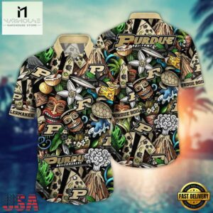 NCAA Purdue Boilermakers Sporty Hot Summer Hawaiian Shirt