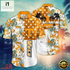 NCAA Tennessee Volunteers Palm Tree Hawaiian Shirt