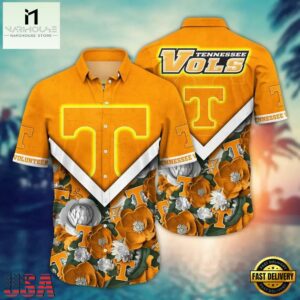 NCAA Tennessee Volunteers Palm Tree Sporty Design Hawaiian Shirt