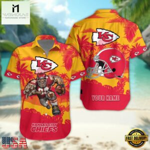 NFL Kansas City Chiefs Football Mascot Summer Hawaiian Shirt