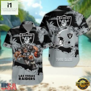 NFL Las Vegas Raiders Football Mascot Summer Hawaiian Shirt