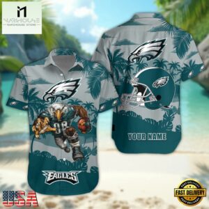 NFL Philadelphia Eagles Football Mascot Summer Hawaiian Shirt