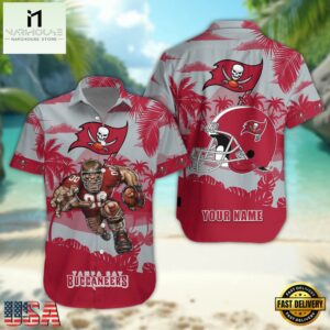NFL Tampa Bay Buccaneers Football Mascot Summer Hawaiian Shirt