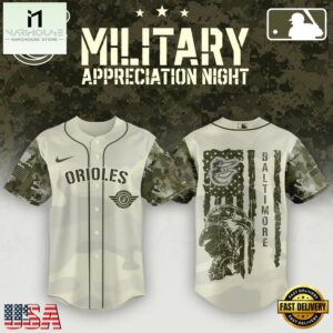 Baltimore Orioles MLB x Armed Forces Day Night Baseball Jersey Shirt