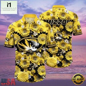 Missouri Tigers Flower NCAA Hawaiian Shirt Outfit 3D Shirt, Missouri Tigers Gifts