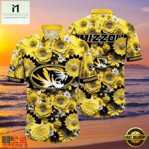 Missouri Tigers Flower NCAA Hawaiian Shirt Outfit 3D Shirt, Missouri Tigers Gifts , NCAA Aloha Shirts 6 Missouri Tigers Flower NCAA Hawaiian Shirt Outfit 3D Shirt, Missouri Tigers Gifts