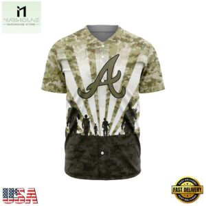 MLB Atlanta Braves Special Honor Veterans Design Baseball Jersey