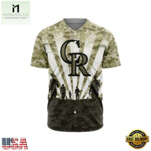 MLB Colorado Rockies Special Honor Veterans Design Baseball Jersey