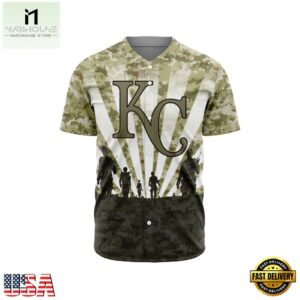 MLB Kansas City Royals Special Honor Veterans Design Baseball Jersey