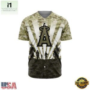 MLB Los Angeles Angels Special Honor Veterans Design Baseball Jersey