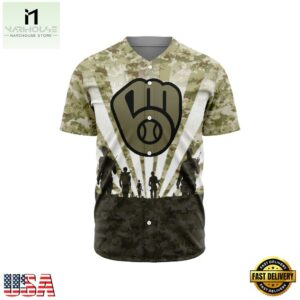 MLB Milwaukee Brewers Special Honor Veterans Design Baseball Jersey