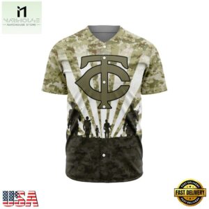 MLB Minnesota Twins Special Honor Veterans Design Baseball Jersey