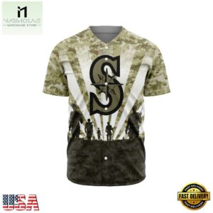 MLB Seattle Mariners Special Honor Veterans Design Baseball Jersey