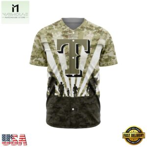 MLB Texas Rangers Special Honor Veterans Design Baseball Jersey