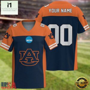 NCAA Auburn Tigers Sport Team New Season Personalized Football Jersey