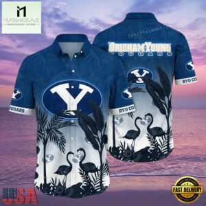 NCAA Byu Cougars Flower Hawaiian Shirt 3D Shirt, Byu Cougars Father's Day Gifts