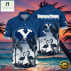 NCAA Byu Cougars Flower Hawaiian Shirt 3D Shirt, Byu Cougars Father's Day Gifts