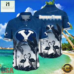 NCAA Byu Cougars Flower Hawaiian Shirt 3D Shirt, Byu Cougars Father's Day Gifts