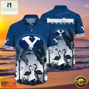NCAA Byu Cougars Flower Hawaiian Shirt 3D Shirt, Byu Cougars Father's Day Gifts