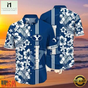 NCAA Byu Cougars Flower Hawaiian Shirt Outfit 3D Shirt, Unique Byu Cougars Gifts