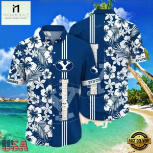NCAA Byu Cougars Flower Hawaiian Shirt Outfit 3D Shirt, Unique Byu Cougars Gifts
