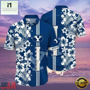 NCAA Byu Cougars Flower Hawaiian Shirt Outfit 3D Shirt, Unique Byu Cougars Gifts