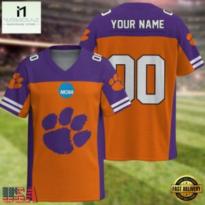 NCAA Clemson Tigers Sport Team New Season Personalized Football Jersey