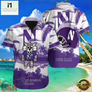 NCAA Custom Northwestern Wildcats Style Hot Trending Summer Aloha Hawaiian Shirt For Men And Women.jpg