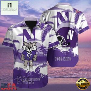 NCAA Custom Northwestern Wildcats Style Hot Trending Summer Aloha Hawaiian Shirt For Men And Women.jpg