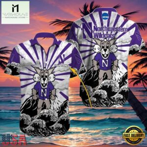 NCAA Custom Northwestern Wildcats Style Hot Trending Summer Aloha Hawaiian Shirt Man.jpg