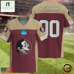 NCAA Florida State Seminoles Sport Team New Season Personalized Football Jersey