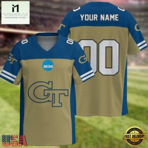 NCAA Georgia Tech Yellow Jackets Sport Team New Season Personalized Football Jersey