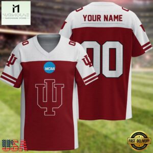 NCAA Indiana Hoosiers Sport Team New Season Personalized Football Jersey