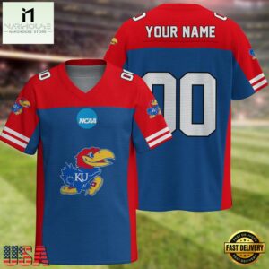 NCAA Kansas Jayhawks Sport Team New Season Personalized Football Jersey
