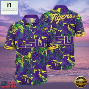 NCAA Lsu Tigers Flower Hawaiian Shirt Outfit 3D Shirt, Lsu Tigers Football Gifts For Him