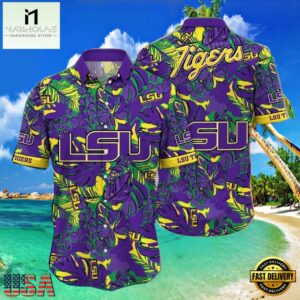 NCAA Lsu Tigers Flower Hawaiian Shirt Outfit 3D Shirt, Lsu Tigers Football Gifts For Him