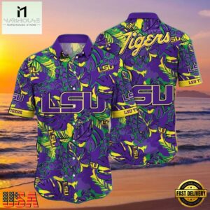 NCAA Lsu Tigers Flower Hawaiian Shirt Outfit 3D Shirt, Lsu Tigers Football Gifts For Him