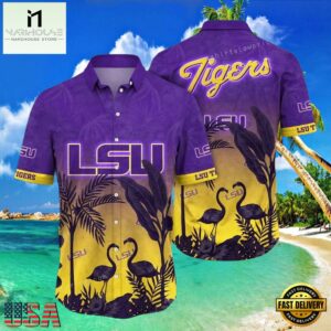 NCAA Lsu Tigers Flower Hawaiian Shirt Outfit 3D Shirt, Lsu Tigers Football Gifts For Men