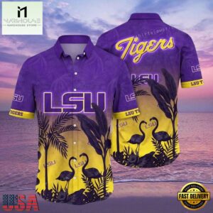 NCAA Lsu Tigers Flower Hawaiian Shirt Outfit 3D Shirt, Lsu Tigers Football Gifts For Men