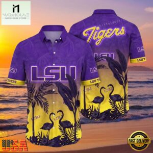 NCAA Lsu Tigers Flower Hawaiian Shirt Outfit 3D Shirt, Lsu Tigers Football Gifts For Men