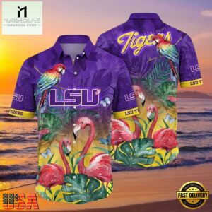 NCAA Lsu Tigers Flower Hawaiian Shirt Outfit 3D Shirt, Lsu Tigers Football Gifts
