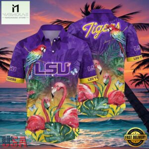 NCAA Lsu Tigers Flower Hawaiian Shirt Outfit 3D Shirt, Lsu Tigers Football Gifts