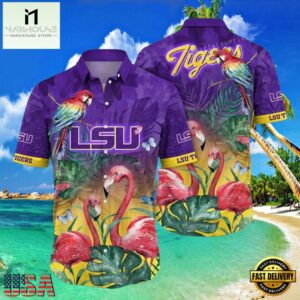 NCAA Lsu Tigers Flower Hawaiian Shirt Outfit 3D Shirt, Lsu Tigers Football Gifts