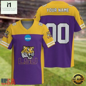 NCAA LSU Tigers Sport Team New Season Personalized Football Jersey