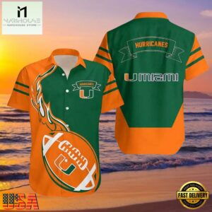 NCAA Miami Hurricanes Hawaiian Shirt All Over Print