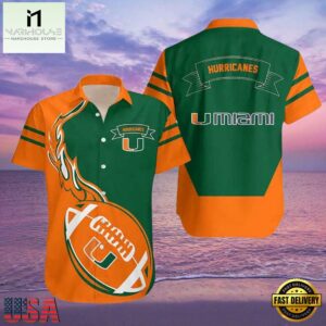 NCAA Miami Hurricanes Hawaiian Shirt All Over Print