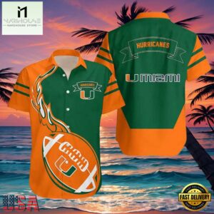 NCAA Miami Hurricanes Hawaiian Shirt All Over Print
